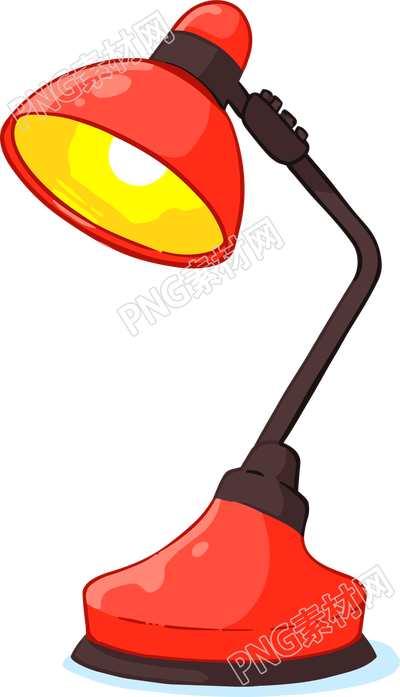 手绘平面插画台灯PNG素材