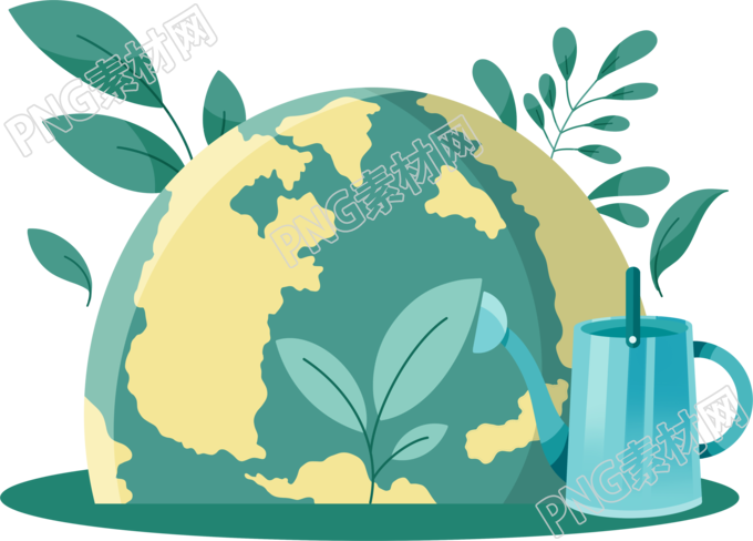 环保公益清洁地球保护环境插画素材
