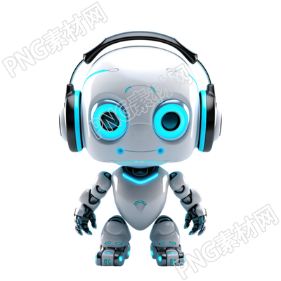 精美设计的3D白色机器人元素