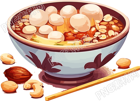 美味的八宝粥美食插画