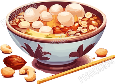 美味的八宝粥美食插画