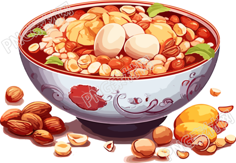 创意设计八宝粥元素PNG