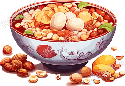 创意设计八宝粥元素PNG