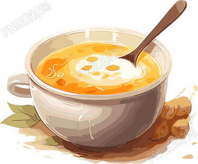 可商用透明背景美味汤插画素材