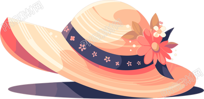 高清插画唯美太阳帽设计元素
