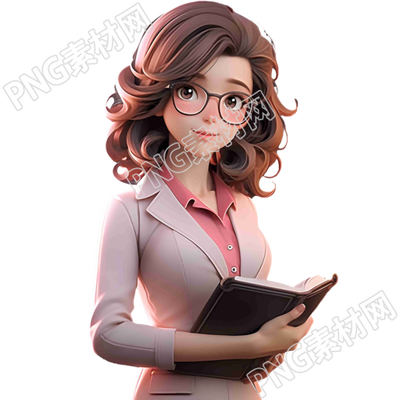 商业设计女教师3D模型素材