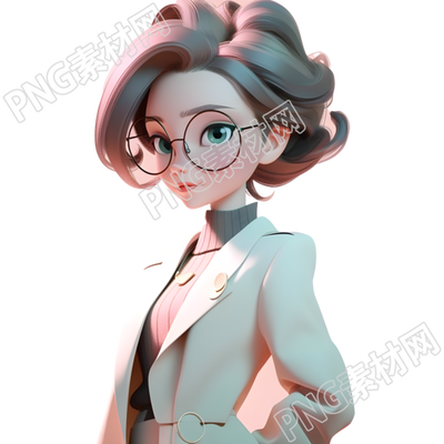 穿西装的女老师3D素材