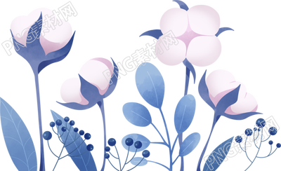 手绘可爱卡通棉花商用插画