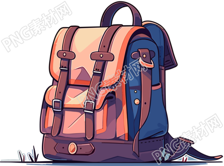 旅行背包创意图形元素