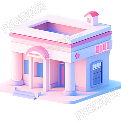 银行建筑图形素材商用插画