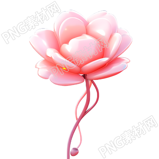 透明背景高清膨胀气球玫瑰花PNG素材