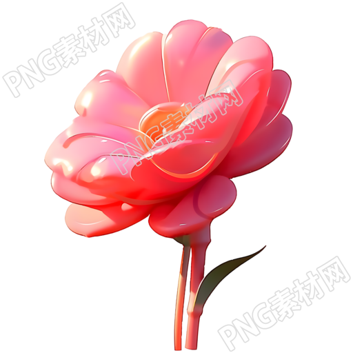 红色玫瑰膨胀气球PNG素材
