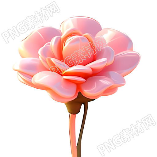 高清透明背景3D玫瑰素材