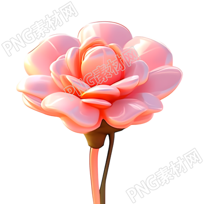 高清透明背景3D玫瑰素材