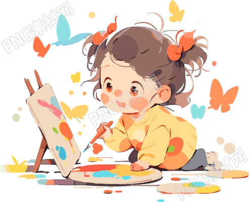 少儿涂鸦创意设计插画素材