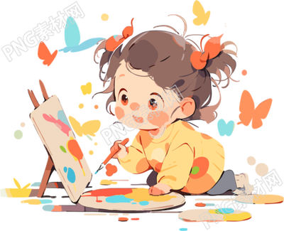少儿涂鸦创意设计插画素材