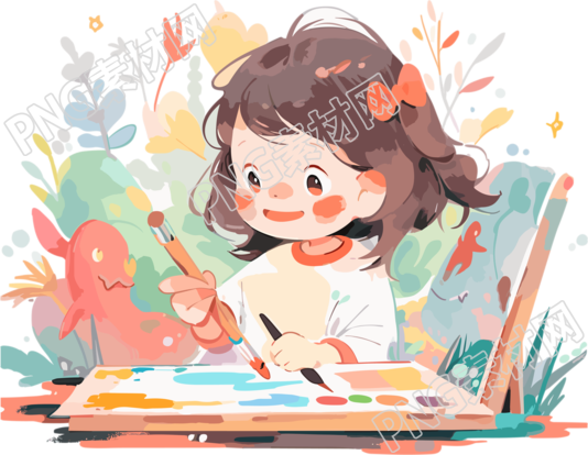 可商用少儿涂鸦高清PNG插画设计