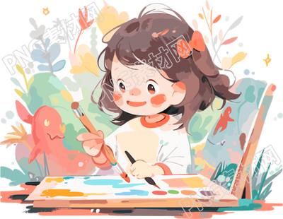 可商用少儿涂鸦高清PNG插画设计