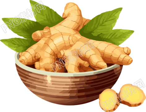 可商用生姜插图PNG