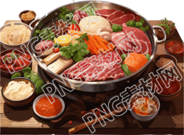 透明背景美味火锅PNG图形素材