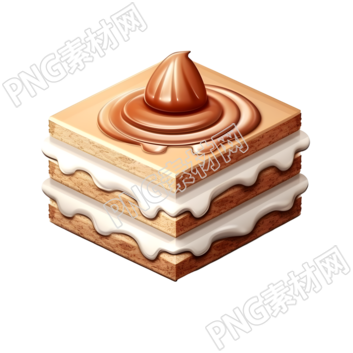 创意插画高清3D渲染卡通蛋糕素材