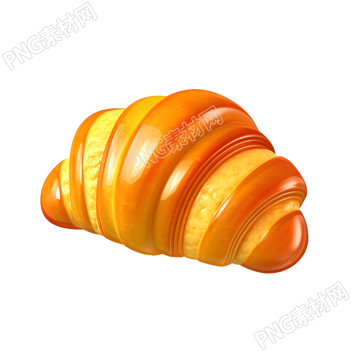美味的牛角包3D素材