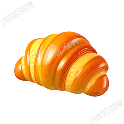 美味的牛角包3D素材