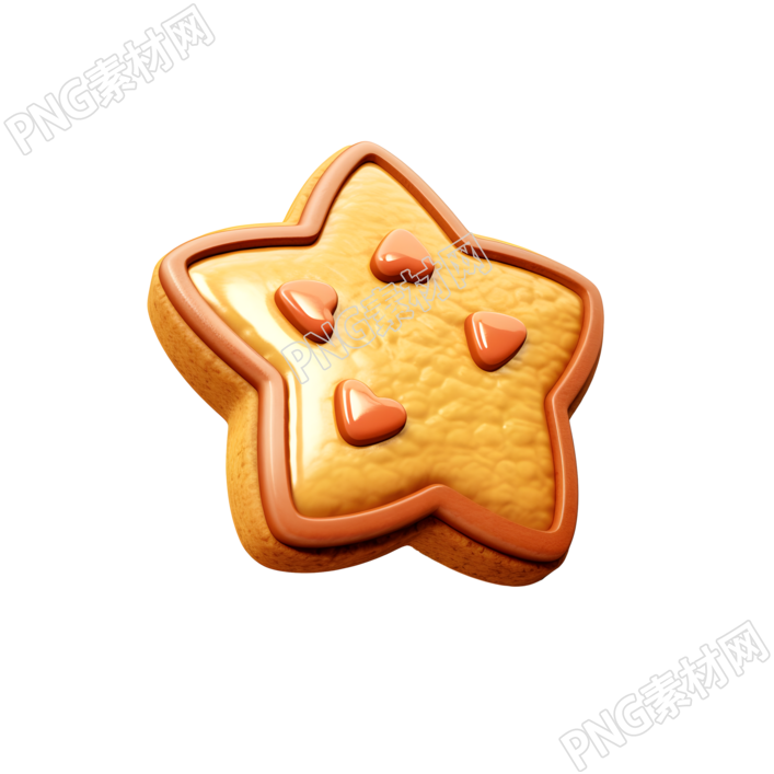 星星小饼干3D卡通素材