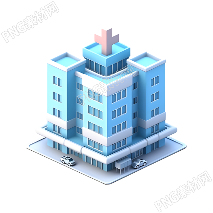 3D医院医疗图标素材