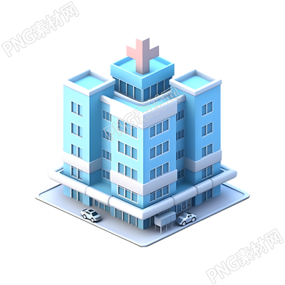 3D医院医疗图标素材