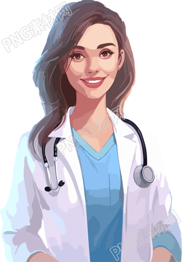 高清插画设计女医生素材