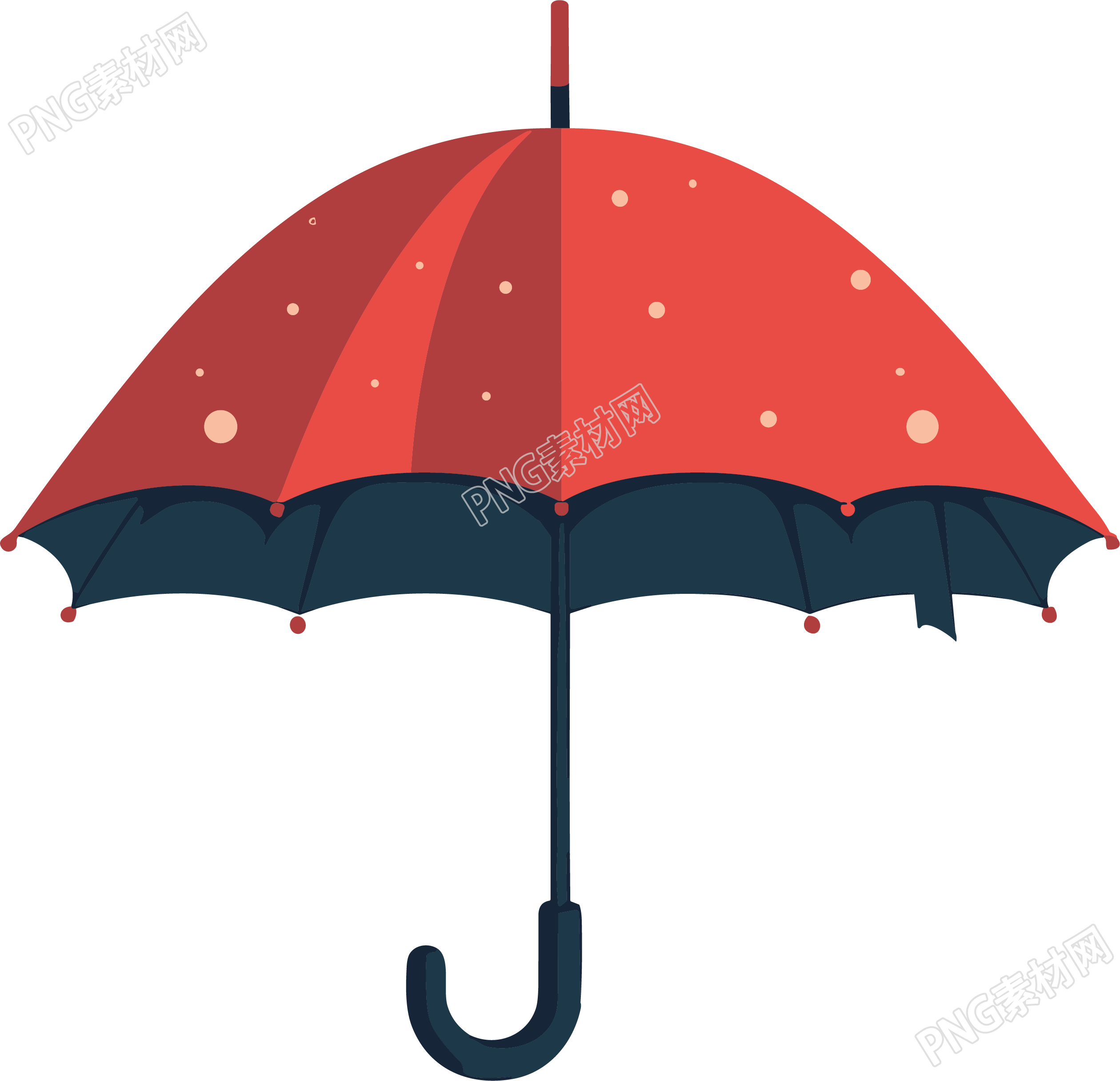 手绘雨伞插画商用素材