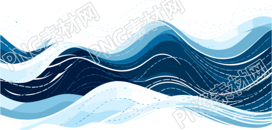创意设计海浪插画商业可用