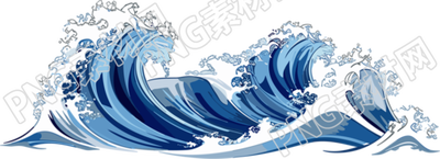 蓝色海浪波纹效果素材