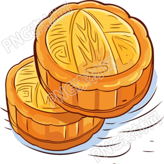 创意设计明亮月饼手绘图素材