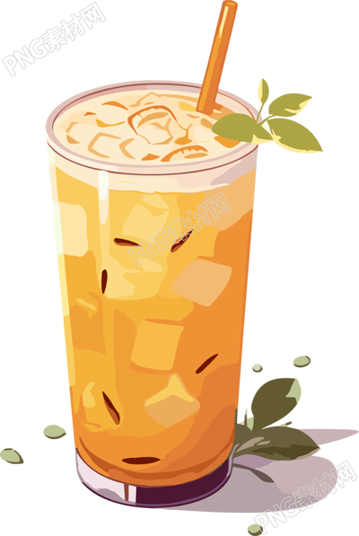 高品质中国奶茶插画素材
