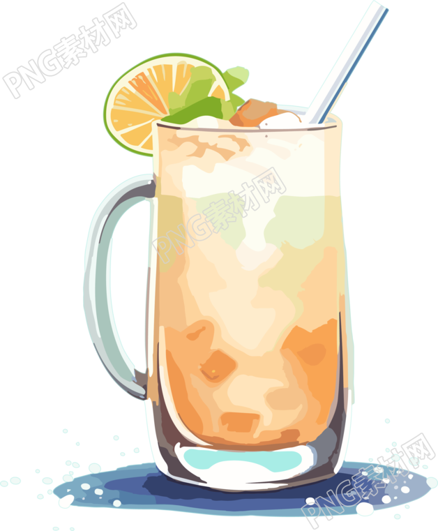 中国奶茶插画设计