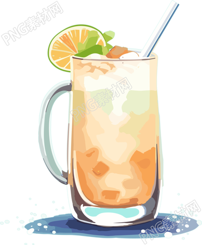 中国奶茶插画设计