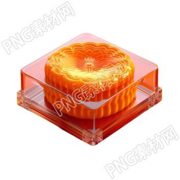 透明中秋节月饼盒元素