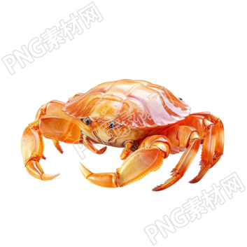 透明螃蟹元素3D渲染素材