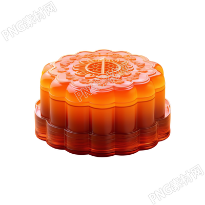 透明中秋节元素3D渲染素材