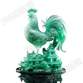 商业设计立体雕刻动物公鸡元素