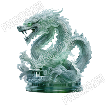 三维动物雕刻图形龙素材