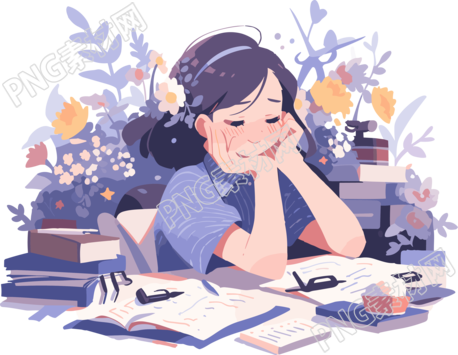 扁平化插画学习的孩子素材