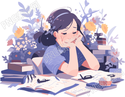 扁平化插画学习的孩子素材