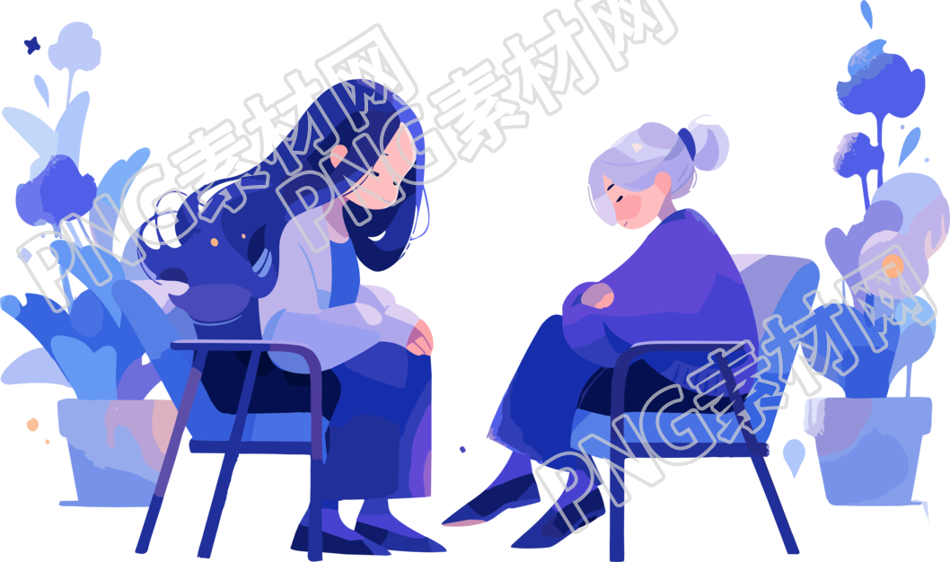 可商用心理辅导插画