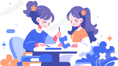 心理咨询玩耍的小朋友插画设计素材