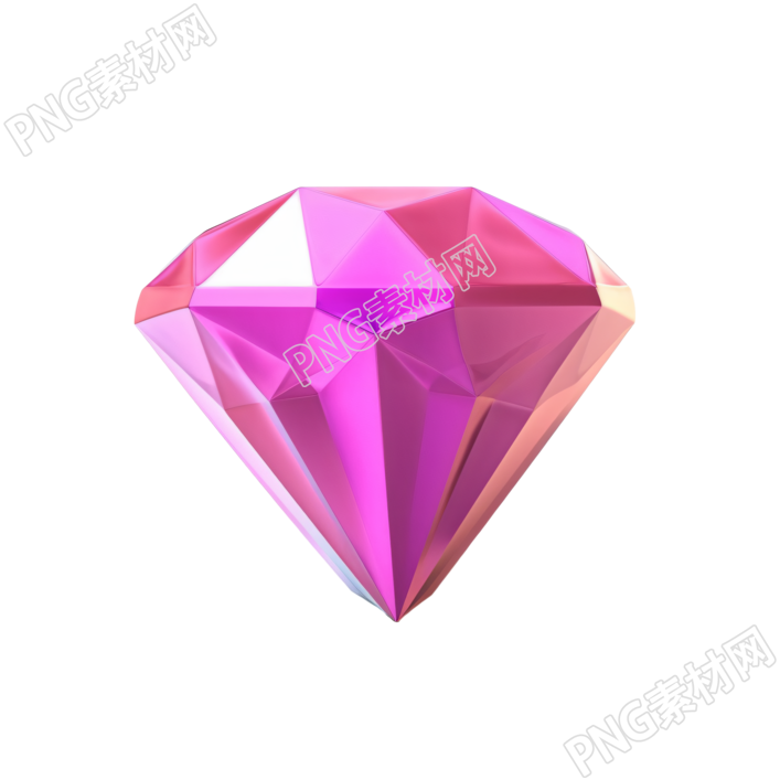 可爱简洁的钻石3D商用素材