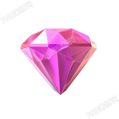 可爱简洁的钻石3D商用素材