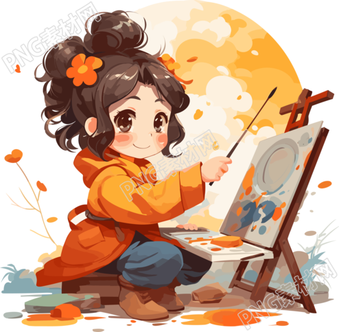 少女创作艺术插画